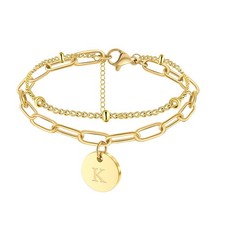 Initial Bracelets for Women Cute Jewelry Gifts for Women Friends Mom Auntie H...