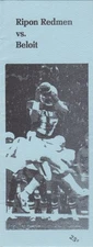 1985 College Football Program- Ripon Redmen Vs Beloit Buccaneers