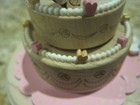 It's a Wooderful Life Wooden Music Box WEDDING CAKE WITH BRIDE AND GROOM ON TOP — photo 7