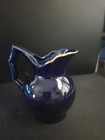 Vintage Japanese Cobalt Blue Ceramic Creamer w/Gold Trim — photo 2