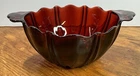 Vintage Ruby Red Oyster and Pearl 2-Handled Bon Bon Bowl Anchor Hocking