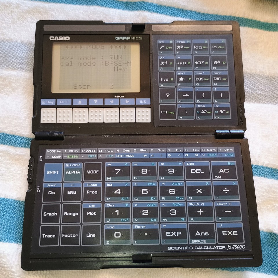 Vintage Casio fx-7500G Graphics Scientific Calculator Made in Japan Tested Works