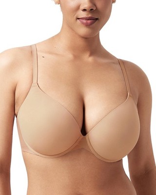 T-Shirt Push Up Bra for Women Underwire Plunge Padded Comfort Add-A-Cup