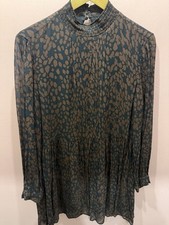 Mint Velvet Brown & Black Animal Print Dress UK 14