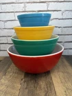 Pyrex Primary Colors Mixing Bowl Set Vintage