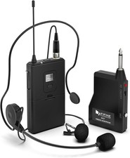 Fifine Technology K037B Blk Lavalier Headset Wireless Microphone System