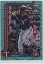2025 Topps Pro Debut Chrome Aqua Wave Refractor 9/75 Dameury Pena #PDC-102 6j0