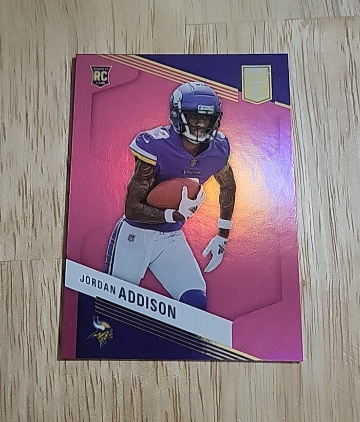 2023 Donruss Elite JORDAN ADDISON Pink Parallel Rookie Card RC #159 Vikings SP
