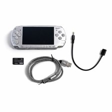 Sony PSP 2000 Ice Silver Handheld Console Only New Battery 4GB SD Card FREE P&P
