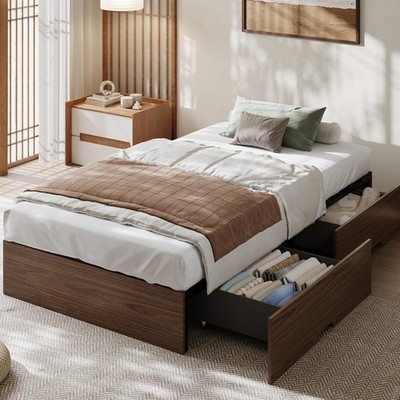 Platform Bed Frame Low Profile Bed Frame Without Headboard Twin/Twin-XL/Queen