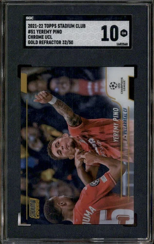 2021 Topps Stadium Club Chrome UEFA Champions League Soccer Gold Yeremy Pino #51