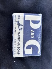 Jabón de Nafta Blanco Vintage P and G Hecho en EE. UU. Jabón de Lavandería Bar