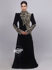 Long velvet Kaftan Abaya Jalabiya Abaya Faras...