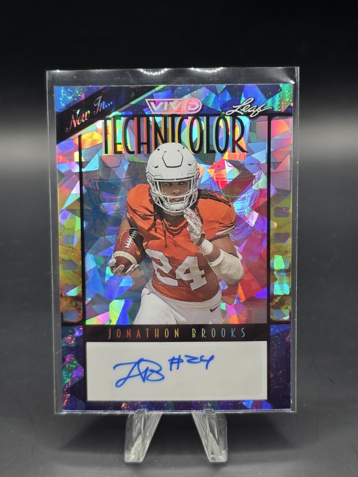 Jonathon Brooks Leaf Vivid Technicolor Autographs #TJB1 Gray