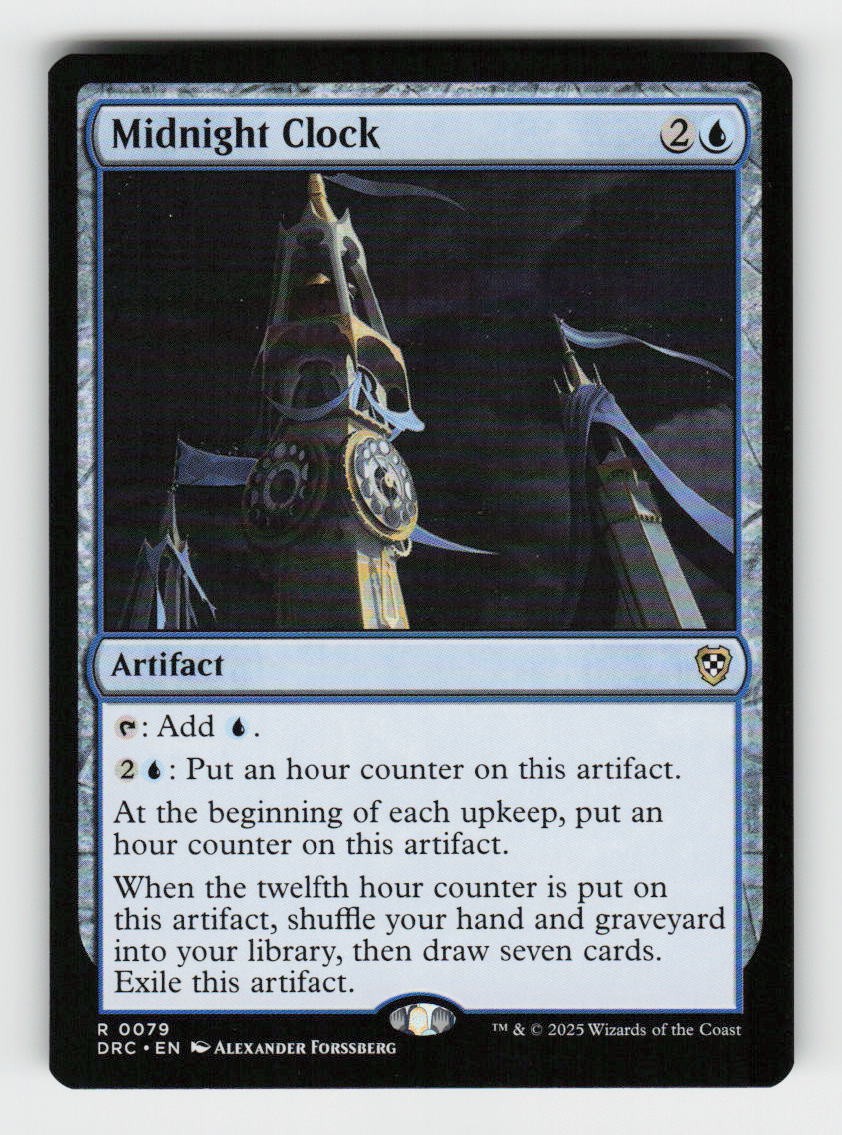 Midnight Clock 79 Rare Commander: Aetherdrift Magic: The Gathering Near Mint