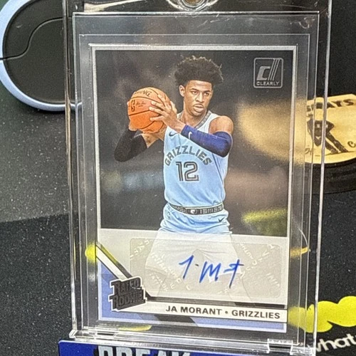 2019-20 Panini Clearly Donruss JA MORANT Rated Rookie Auto RC grizzlies