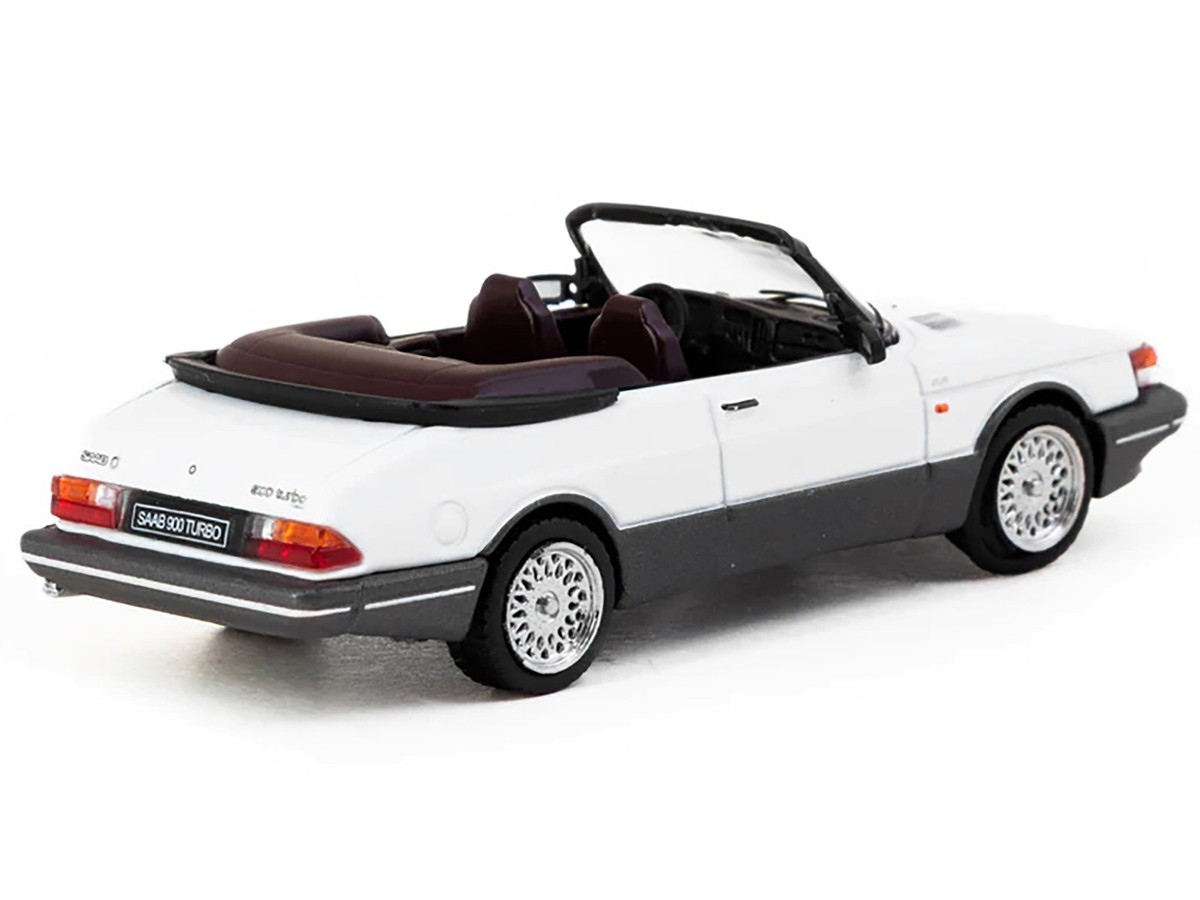 SAAB 900 TURBO CONVERTIBLE WHITE 1/64 DIECAST MODEL BY TARMAC