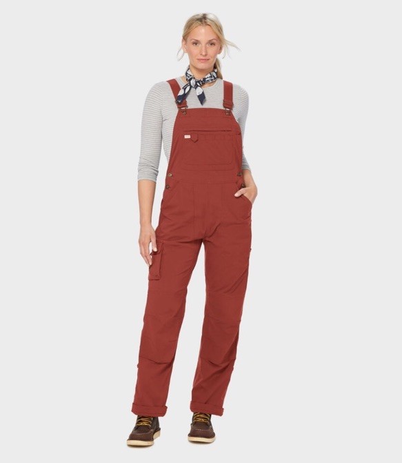 Women's Heirloom Gardening Bib  Overalls -Duluth Trading Co. - Brick Red XS x 31