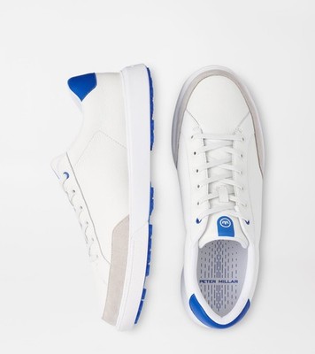 Peter Millar Mens Crown Sport Drift White Leather Hybrid Course Shoe Sz 11.5 NEW