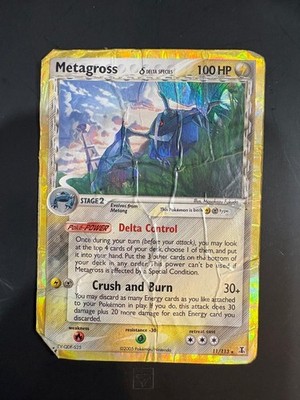 Metagross 11/113 Delta Species | Reverse Holo | Heavily Damaged (potential PSA1)