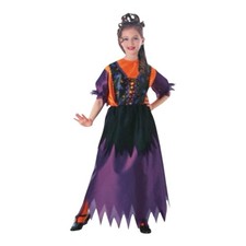 Rubie's Pretty Witch Girls Child Size Small 4-6 Halloween Costume Purple Orange