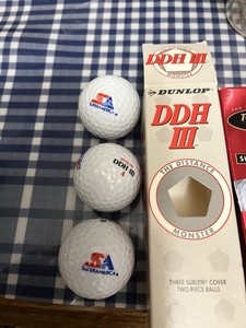 Unused Sleeve Of 3 SuperAmerica Dunlop DDH III Golf Balls