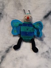 Jellycat RARE Busy Bug - Green and Blue Plush Toy VTG