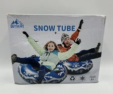 Brand New Outskirt Blue & White Snow Tube 31.5" x 31.5" x 7.8" Model YX-ST01-S
