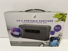 VIE OL UV-C Portable Santizer Collapsible Travel Bag Kills 99.9 Bactria Gray