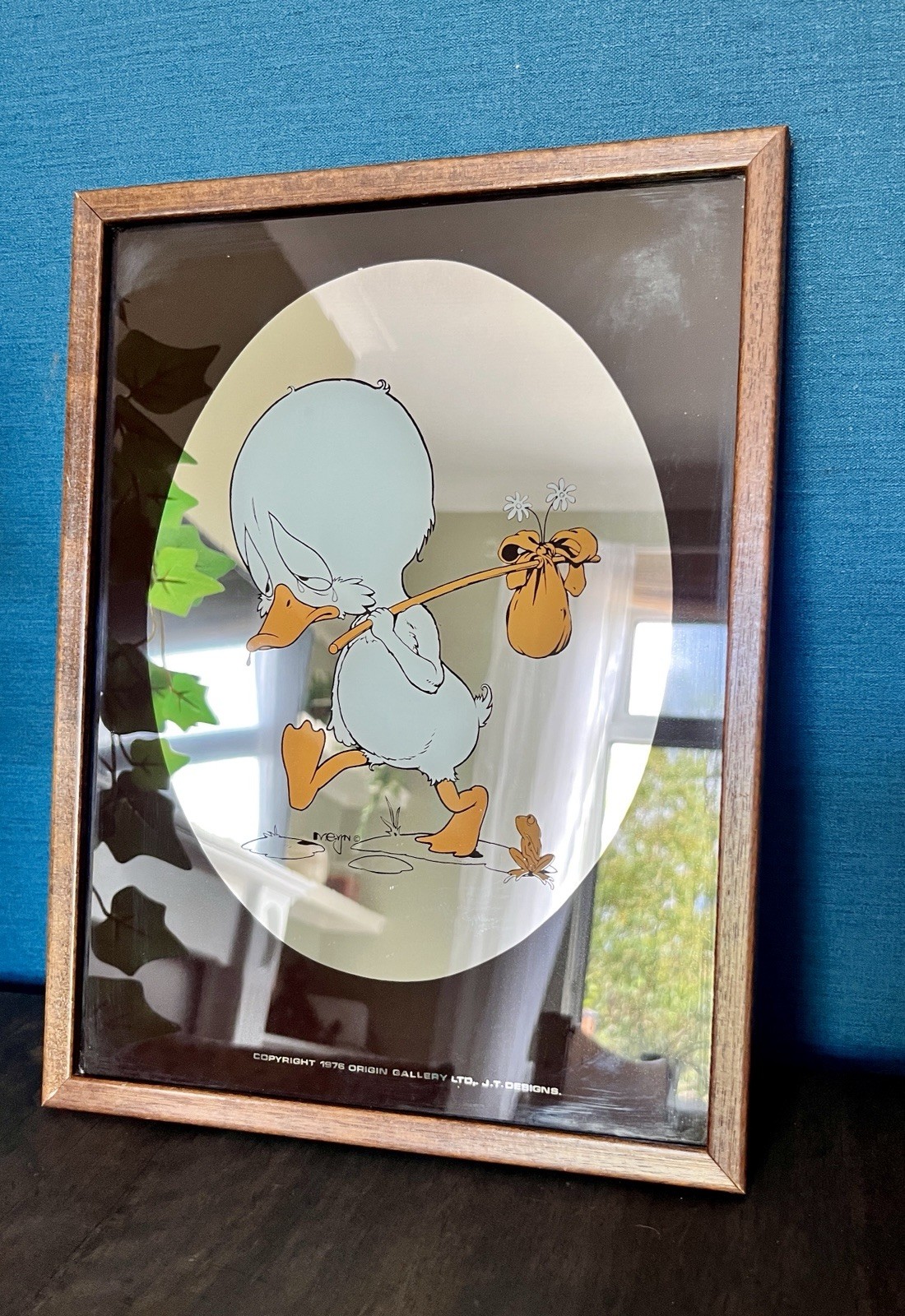 Vintage Ugly Duckling Picture J.T. Designs Framed Nursery Wall Art 1970s image 5