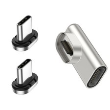 Magnetic USB Type-C Connector 24Pins Right-angle Adapter For Fast Charging Cable