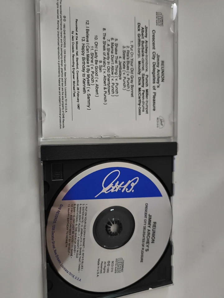 💿Jimmy Archeys Crescent City Delegates Of Pleasure Reunion💿 CD Top Zustand  - Bild 2 von 3