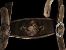 Frauenkirche and old Peter coin costume jewelry, sew on leather pants