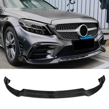 Front Spoiler Stoßstange Lippe Schwarz für Mercedes Benz W205 AMG-Line 2019-21