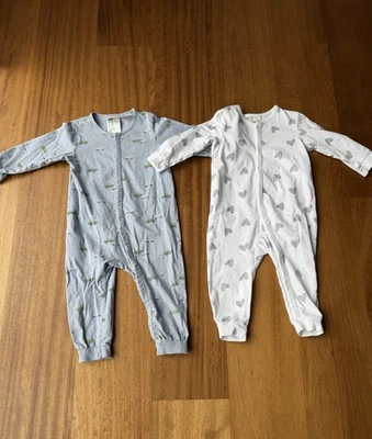 2x H&M Schlafanzug Langarm Gr. 86 - Bild 1 von 3