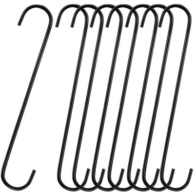 8 Pack S Hooks Heavy Duty 12 Inch Large S Shape Hooks for Hanging Plant Pots ...