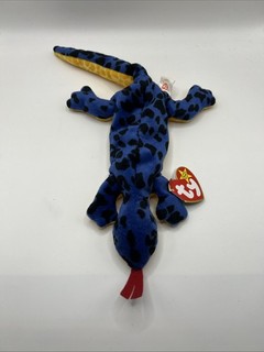 Ty Beanie Baby Lizzy Lizard 1995 4th Generation Hang Tag PVC Filled
