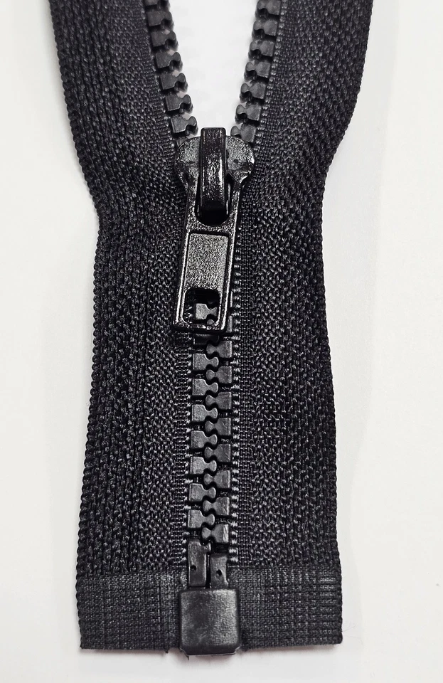 Reißverschluss teilbar Kunststoff Krampe 6mm schwarz 50-80cm