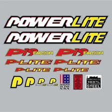 Powerlite - 1999 P19 Falcon Clear decal set - old school bmx