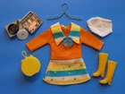 Vtg Barbie-Clone Mod Sunny Striped Mini Dress, Underwear & Hong Kong Accessories