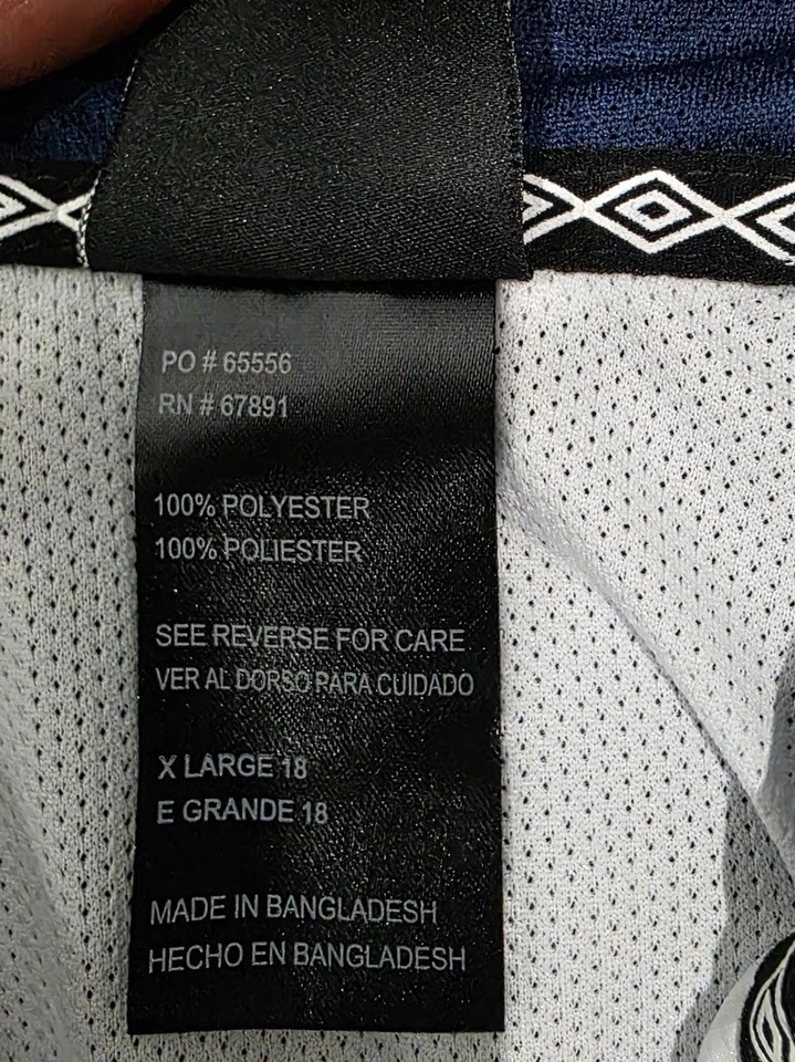 Moletom com capuz Umbro USA Sport masculino corta-vento, branco marinho resistente à água tamanho XL - Imagem 4 de 4