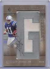 2007 SP Threads Anthony Gonzalez Lettermen RC Auto /150 #142 Colts 501