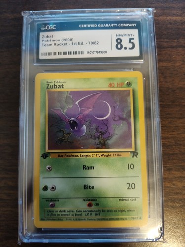Zubat (1st Edition) graded CGC 8.5 for sale on eBay