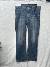 Express Kingston Classic Fit Bootcut Jeans Mens Sz 36X34 Blue Denim