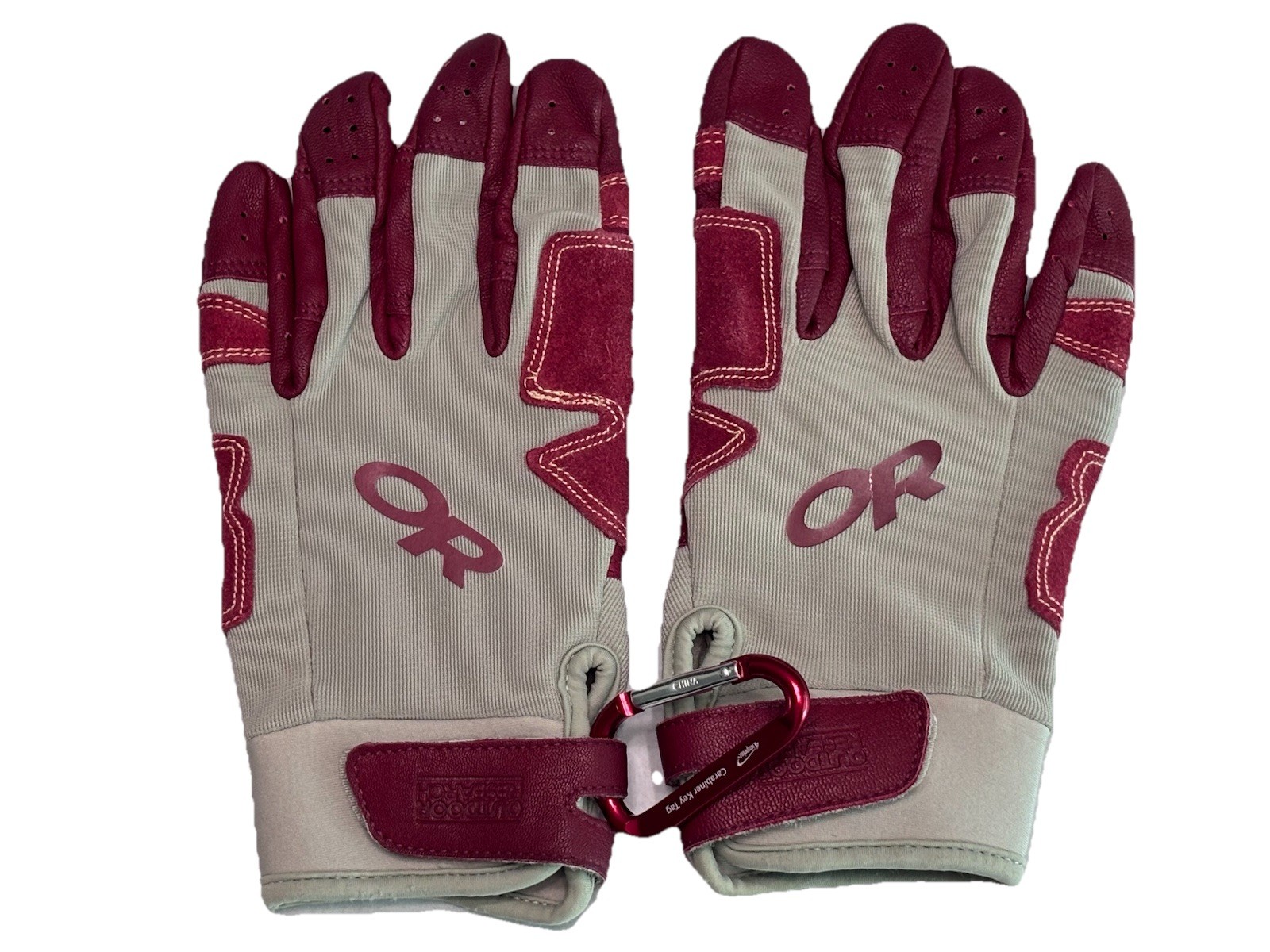 Guantes de aseguramiento de escalada Outdoor Research Direct Route II para hombre M 8 gris/rojo
