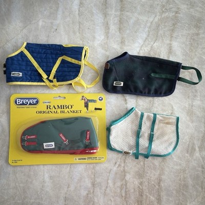 BREYER HORSE TACK LOT -  Three Horse Blankets and Fly Sheet