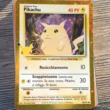 Pokémon Pikachu 58/102 Set base Olografico Italiano PV 40 Carta Singola