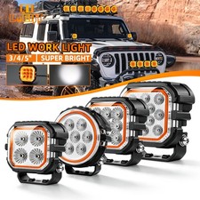 345 Led Work Light Spot Flood Fog Lamps Offroad Driving Amber White Drl Ip68 345 Led Work Light Spot Flood Fog Lamps Offroad Driving Amber White Drl Ip68