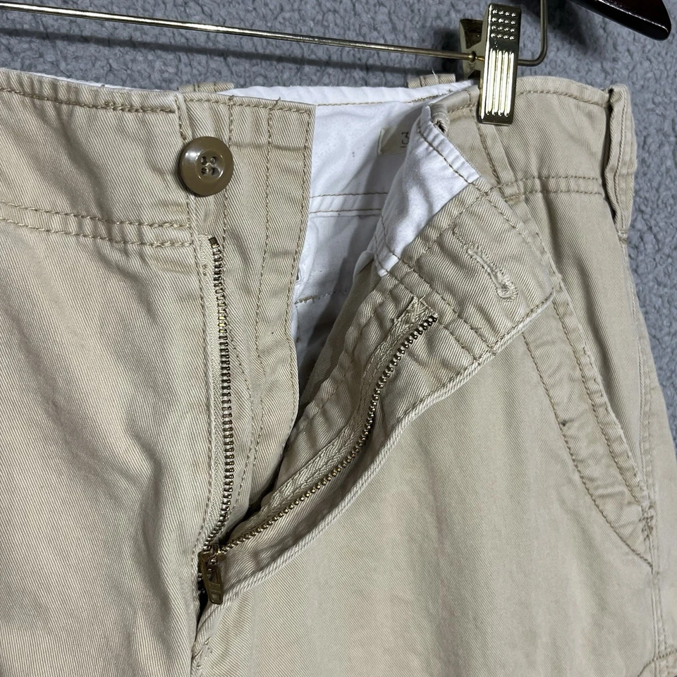 Denim & Supply Ralph Lauren Cargo Shorts Mens Size 32 Khaki RL Flag Flap Pockets - Image 2 of 4
