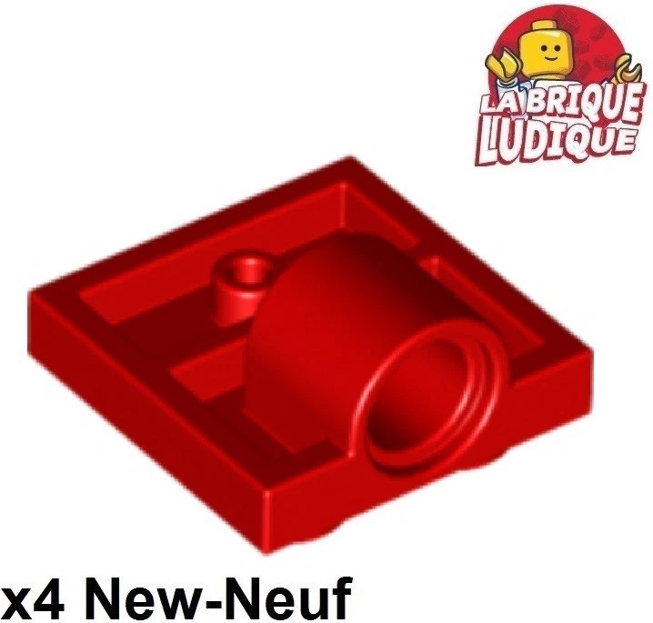 Lego X4 Modifizierte Platte 2X2 Mit Pinloch 1 Rot/RED 10247 NEU - Bild 1 von 1